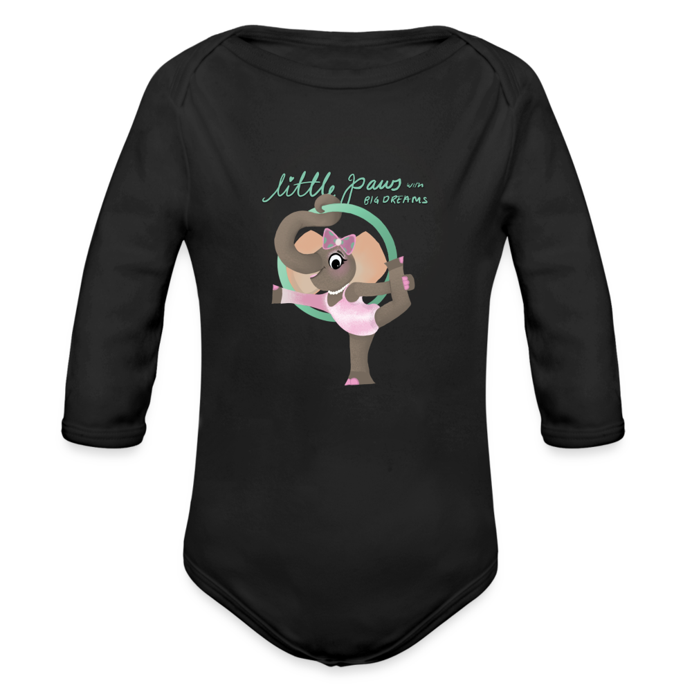 Organic Long Sleeve Bodysuit - black